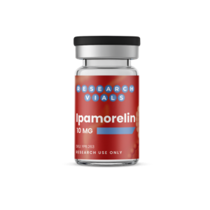 Ipamorelin 10 mg research vial -- selective growth hormone secretagogue pentapeptide for GH-axis research.