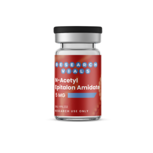 N-Acetyl Epitalon Amidate 5 mg research vial -- modified Epitalon tetrapeptide with enhanced stability for longevity research.